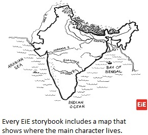 Every EiE Storybook includes a map.
