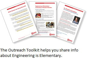 The Engineering is Elementary Outreach Toolkit has loads of resources.