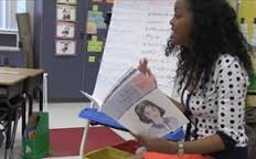 Teacher reading from a storybook