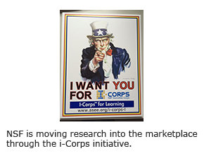 NSF is moving research into the marketplace through the i-Corps initiative.