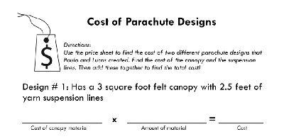 Cost of Parachute designs sample