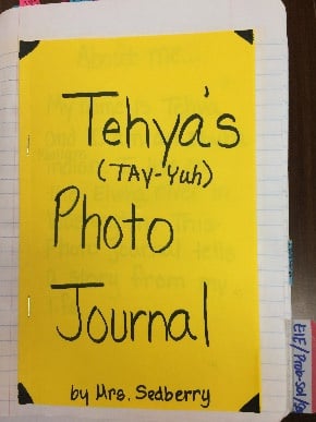 Student photo journal cover